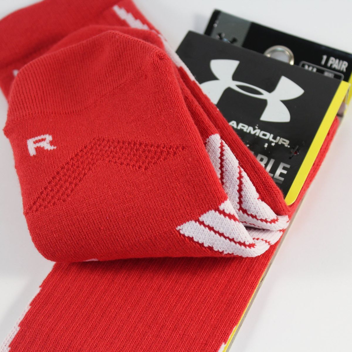 Шкарпетки баскетбольні Under Armour Undeniable Basketball Crew Socks Red White U470-RED/WHT, XL (46-50), В наявності, доставка 1-2 дні