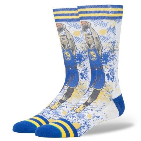 Шкарпетки унісекс Stance NBA TF Curry Golden State Warriors Crew Socks Multicolor M548A17TFC-BLU, L (42-46), В наявності, доставка 1-2 дні
