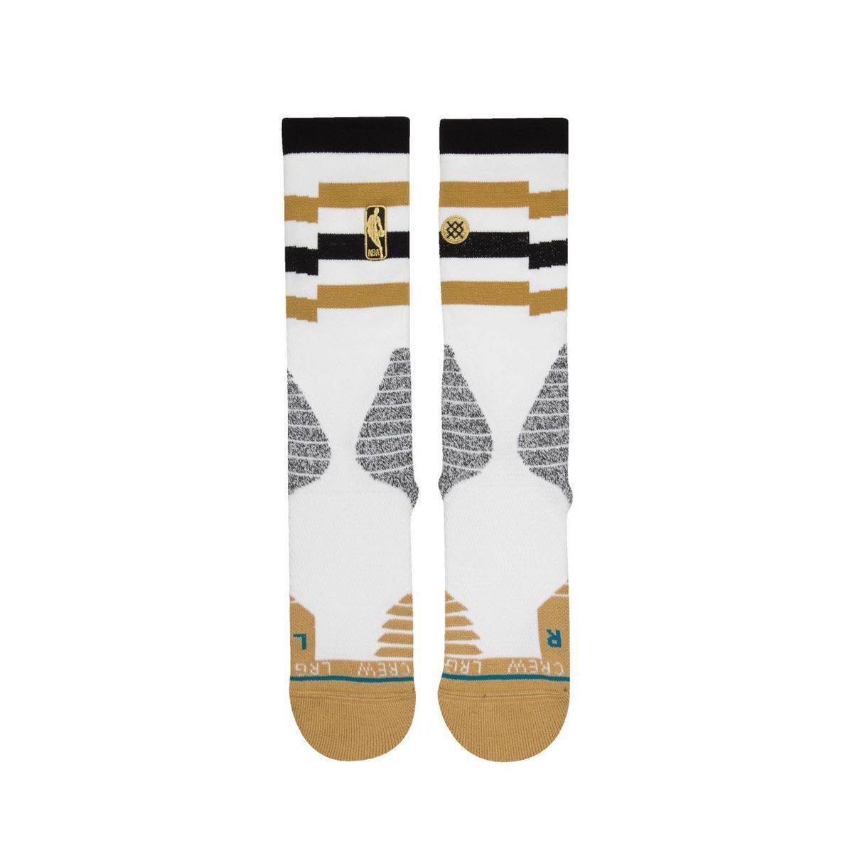 Шкарпетки баскетбольні Stance NBA Toronto Raptors Core Crew Basketball Socks White M559D6CCRA-BLK, L (42-46), В наявності, доставка 1-2 дні