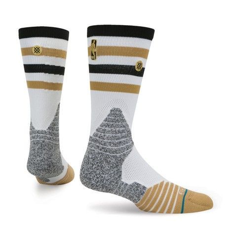Шкарпетки баскетбольні Stance NBA Toronto Raptors Core Crew Basketball Socks White M559D6CCRA-BLK, L (42-46), В наявності, доставка 1-2 дні