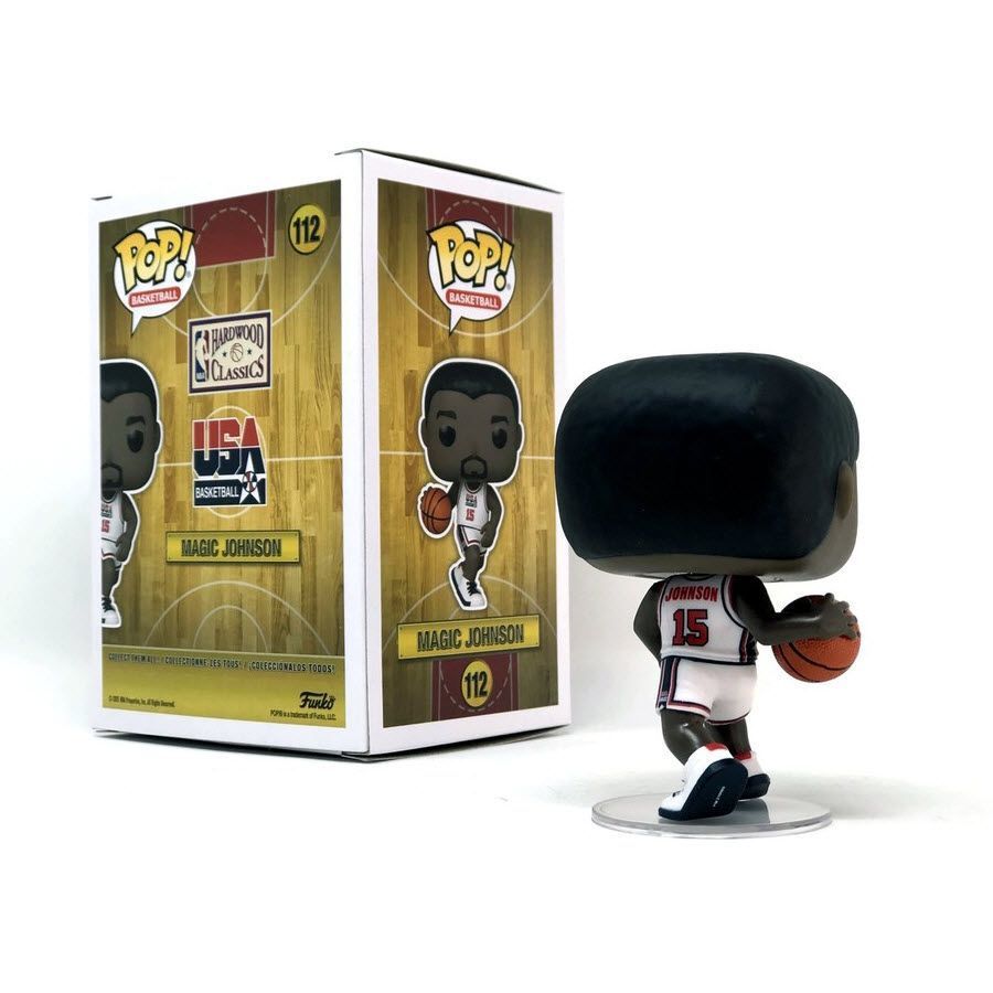 Колекційна фігурка Funko Pop NBA Magic Johnson #112 - USA Basketball '92 White (56399), 4'' (10 см), В наявності, доставка 1-2 дні