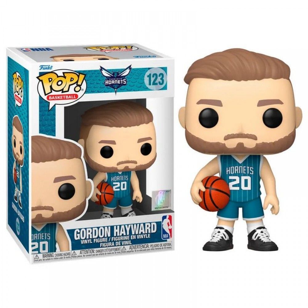 Колекційна фігурка Funko Pop NBA Gordon Hayward #123 - Charlotte Hornets Teal (59263), 4'' (10 см), В наявності, доставка 1-2 дні
