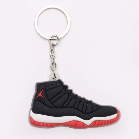 Брелок Jordan 11 Retro Black Red White, OneSize (універсальний), В наявності, доставка 1-2 дні