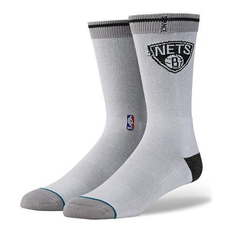 Шкарпетки унісекс Stance NBA Brooklyn Nets Arena Logo Crew Socks Light Grey M558D5NETS-WHT, M (38-42), В наявності, доставка 1-2 дні