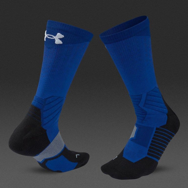 Шкарпетки баскетбольні Under Armour Performance Basketball Crew Socks Royal Blue 1292873-400, L (42-46), В наявності, доставка 1-2 дні