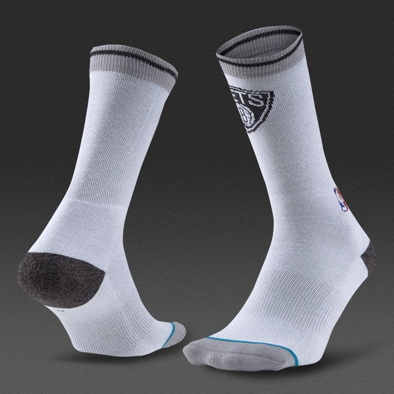 Шкарпетки унісекс Stance NBA Brooklyn Nets Arena Logo Crew Socks Light Grey M558D5NETS-WHT, M (38-42), В наявності, доставка 1-2 дні