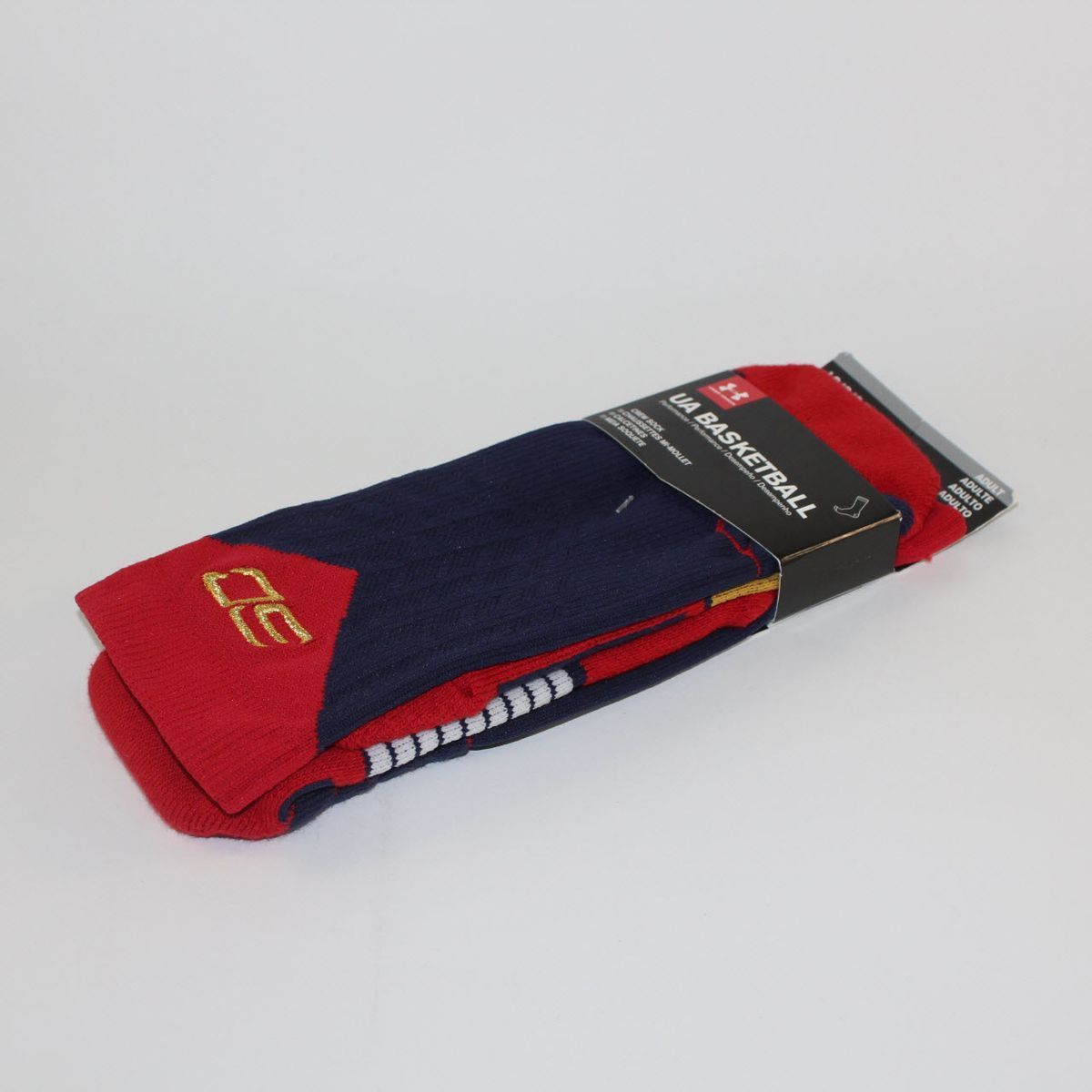 Шкарпетки баскетбольні Under Armour Curry SC30 Basketball Crew Socks Navy Red 1292879-412, L (42-46), В наявності, доставка 1-2 дні