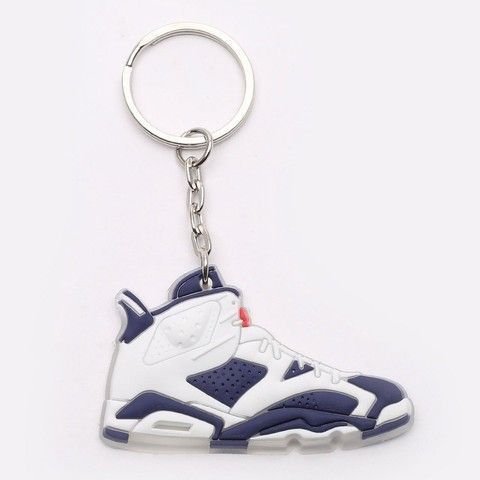 Брелок Jordan 6 Retro White Navy, OneSize (універсальний), В наявності, доставка 1-2 дні