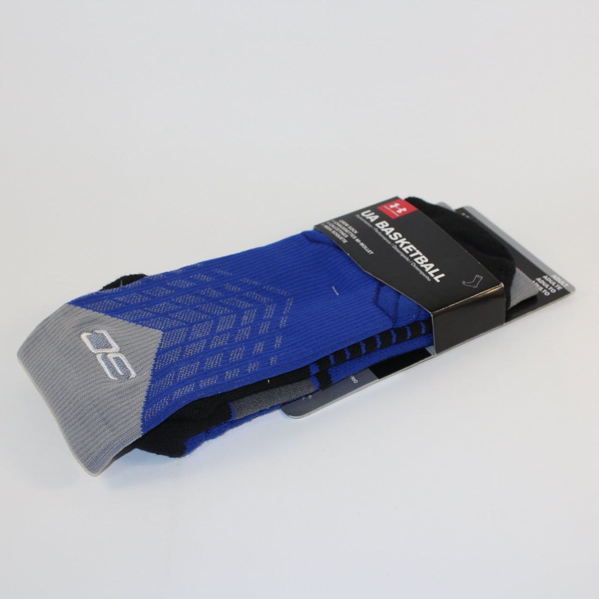 Шкарпетки баскетбольні Under Armour Curry SC30 Basketball Crew Socks Blue Grey 1292879-400, L (42-46), В наявності, доставка 1-2 дні