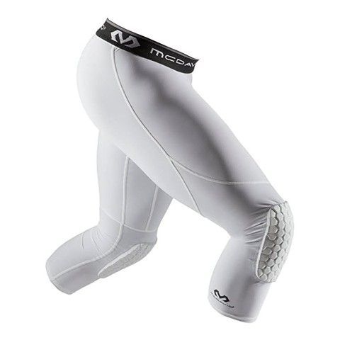 Компресійні лосіни 3/4 з захистом на колінах McDavid 748X Protective Pads 3/4 Length Tight White, 3XL, В наявності, доставка 1-2 дні