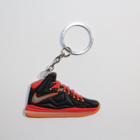 Брелок Nike Lebron X 10 Black Orange, OneSize (універсальний), В наявності, доставка 1-2 дні