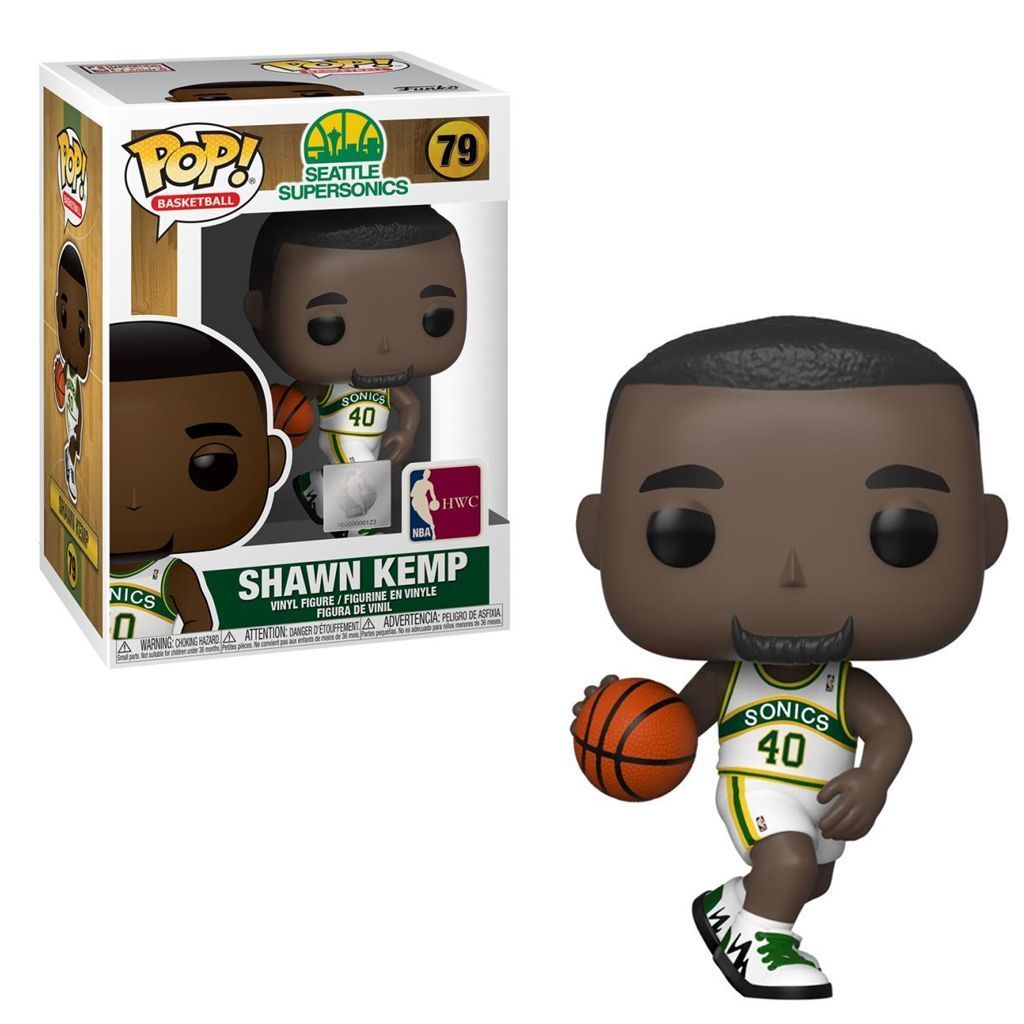Колекційна фігурка Funko Pop NBA Shawn Kemp #79- Seattle Supersonics White (47911), 4'' (10 см), В наявності, доставка 1-2 дні