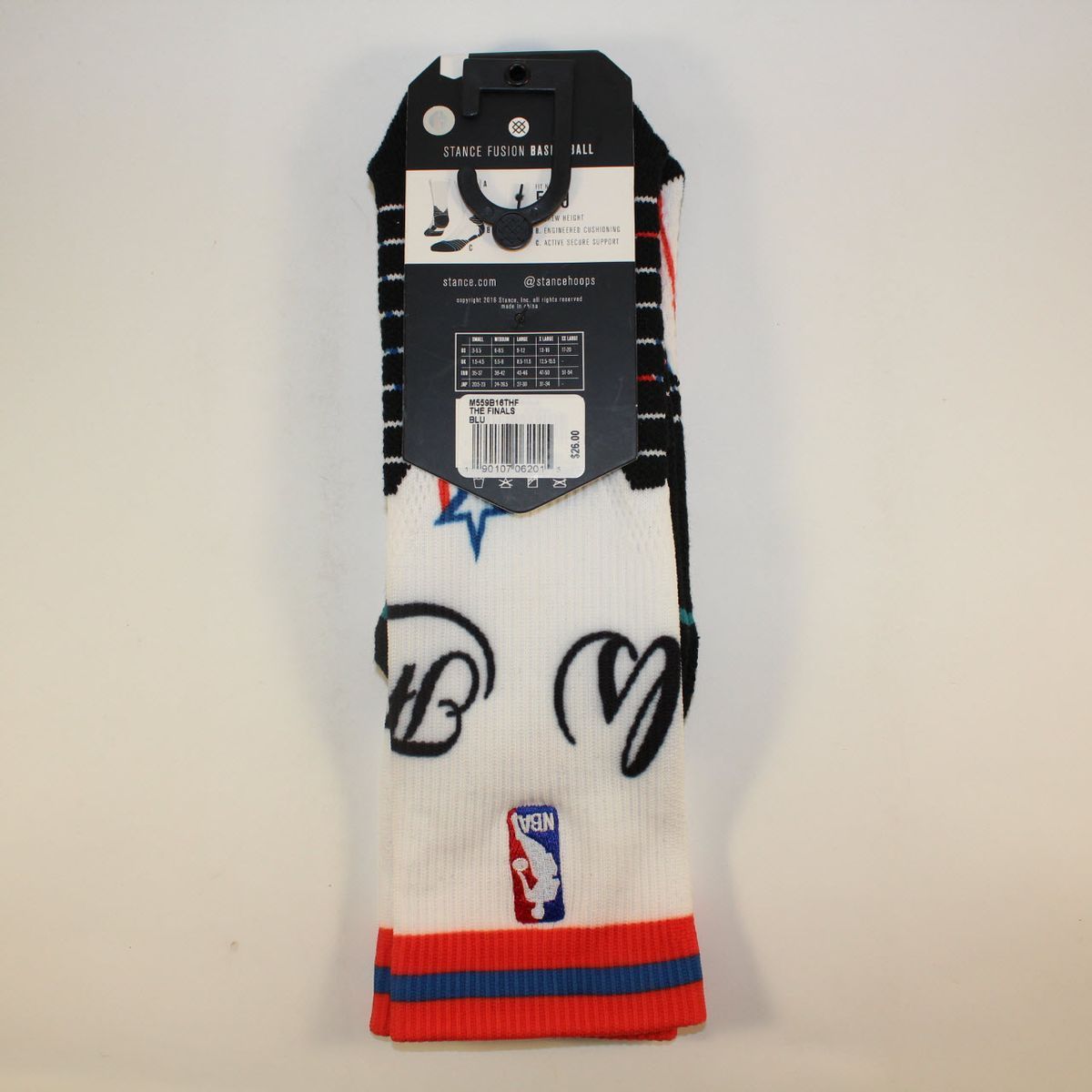 Шкарпетки баскетбольні Stance NBA The Finals Crew Basketball Socks White M559B16THF-BLU, L (42-46), В наявності, доставка 1-2 дні