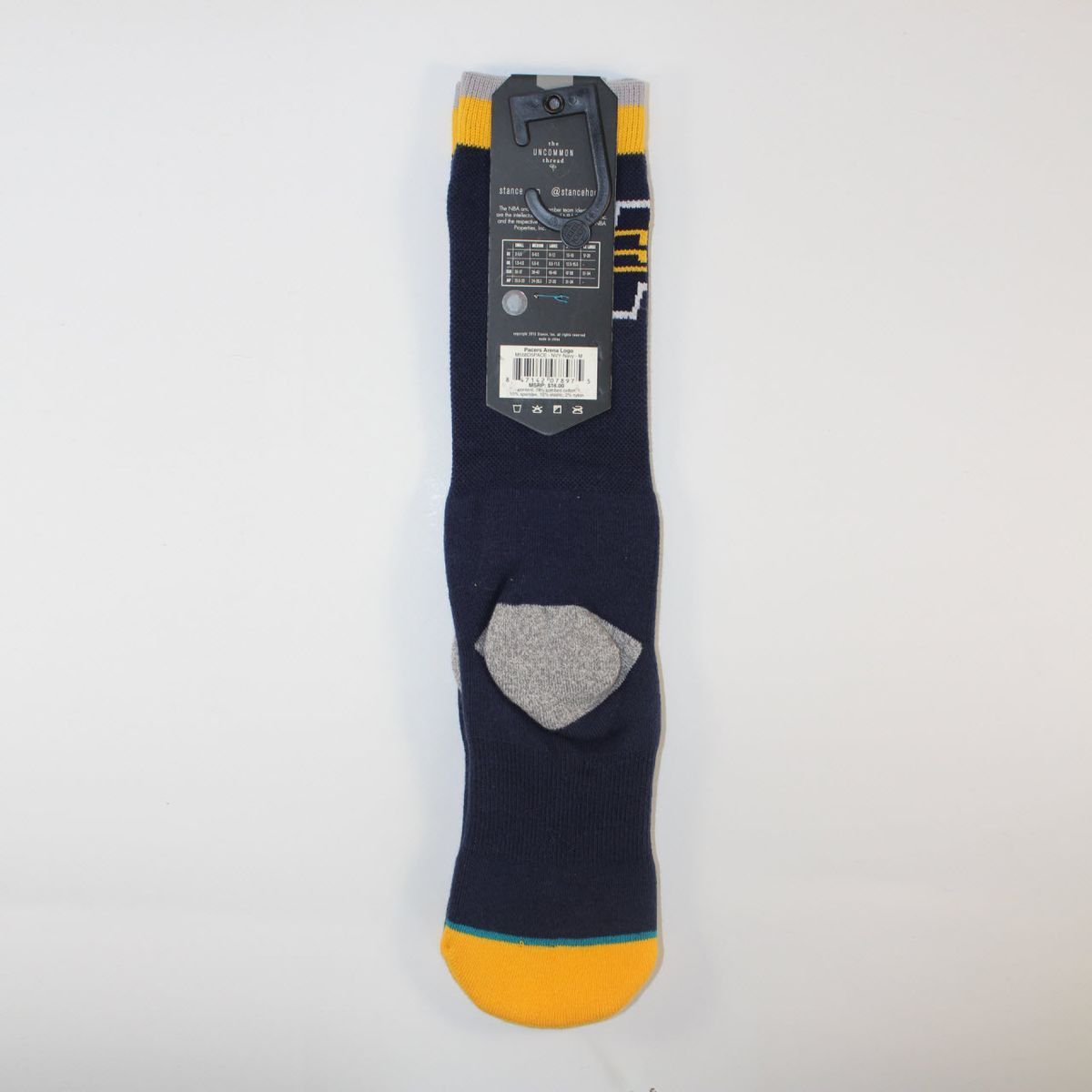 Шкарпетки унісекс Stance NBA Indiana Pacers Arena Logo Crew Socks Navy M558D5PACE-NVY, M (38-42), В наявності, доставка 1-2 дні