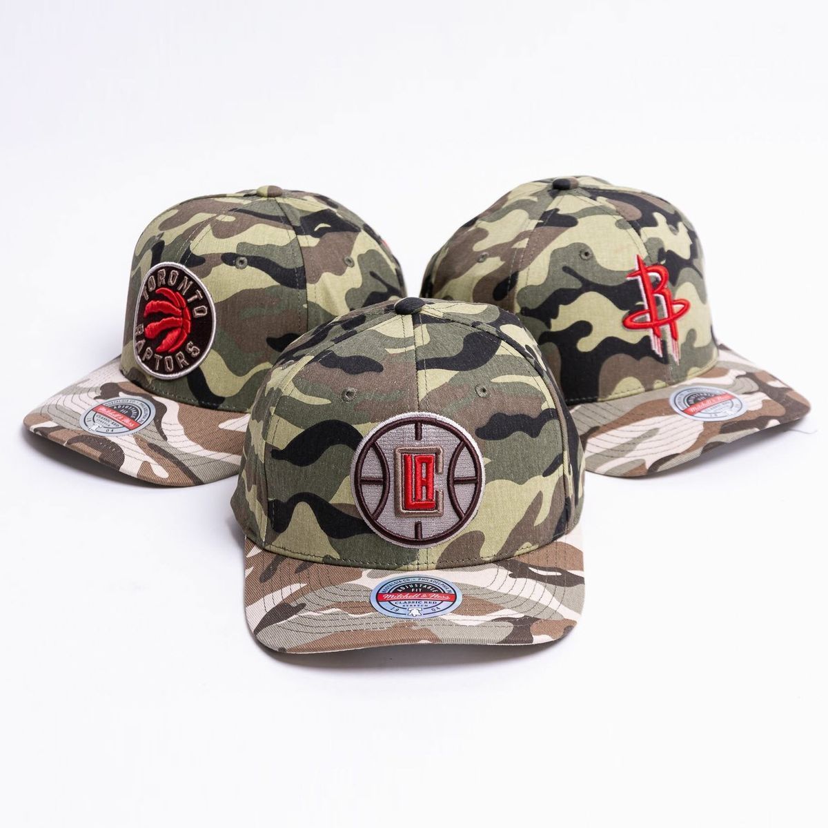 Кепка снепбек Mitchell & Ness NBA Houston Rockets Woodland Desert Stretch Snapback Khaki 6HSSMM19494-HROCMWD, OneSize (універсальний), В наявності, доставка 1-2 дні