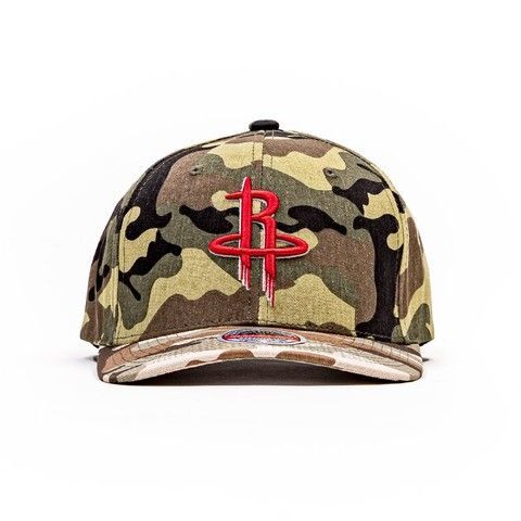 Кепка снепбек Mitchell & Ness NBA Houston Rockets Woodland Desert Stretch Snapback Khaki 6HSSMM19494-HROCMWD, OneSize (універсальний), В наявності, доставка 1-2 дні