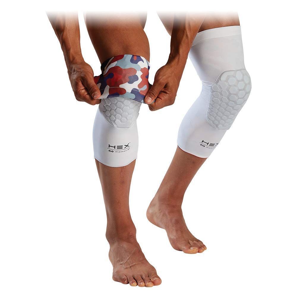 Наколінники баскетбольні двосторонні McDavid 6446PR HEX Reversible Leg Sleeves USA Camo White (пара), S, В наявності, доставка 1-2 дні