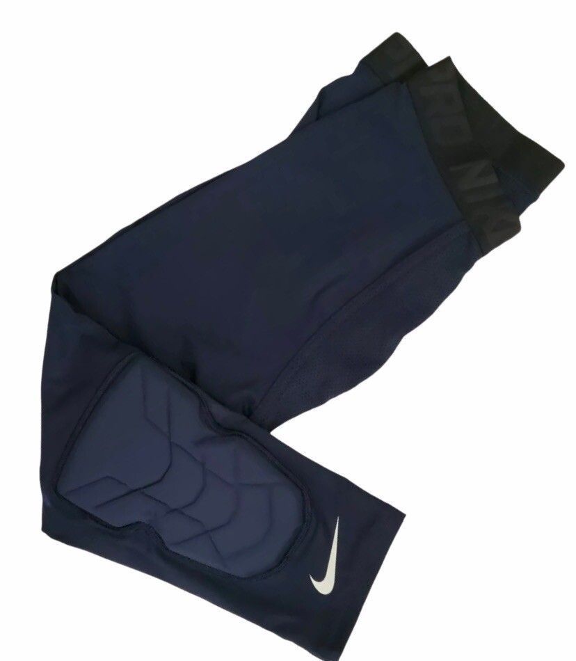 Лосіни компресійні з захистом Nike Jordan Pro Hyperstrong NBA Blake Griffin Padded Compression 3/4 Pants CUSTOM Navy AA0746-451, L/XL, В наявності, доставка 1-2 дні