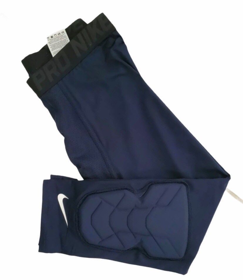 Лосіни компресійні з захистом Nike Jordan Pro Hyperstrong NBA Blake Griffin Padded Compression 3/4 Pants CUSTOM Navy AA0746-451, L/XL, В наявності, доставка 1-2 дні