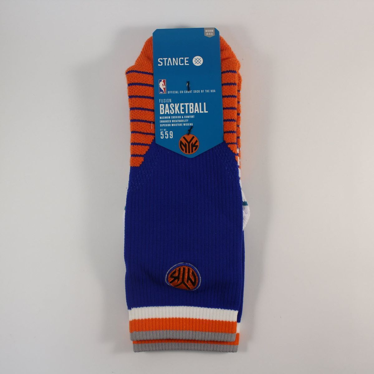 Шкарпетки баскетбольні Stance NBA New York Knicks Logo Crew Basketball Socks Blue M559C5LCKN-BLU, M (38-42), В наявності, доставка 1-2 дні