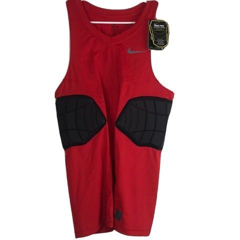 Майка компресійна з захистом Nike Pro Hyperstrong Padded Compression Basketball Tank Top Red 746882-657, XL-T (XL-Tall), В наявності, доставка 1-2 дні