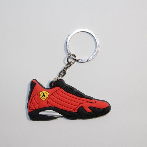 Брелок Jordan 14 Retro Red Black, OneSize (універсальний), В наявності, доставка 1-2 дні