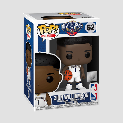 Колекційна фігурка Funko Pop NBA Zion Williamson #62 - New Orleans Pelicans White (44279), 4'' (10 см), В наявності, доставка 1-2 дні