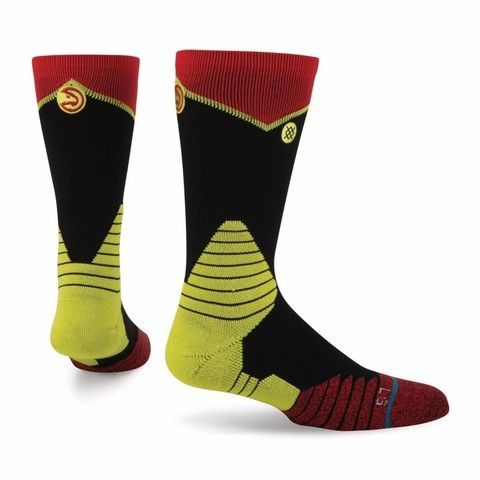 Шкарпетки баскетбольні Stance NBA Atlanta Hawks Logo Crew Basketball Socks Black M559C5LCHA-BLK, M (38-42), В наявності, доставка 1-2 дні