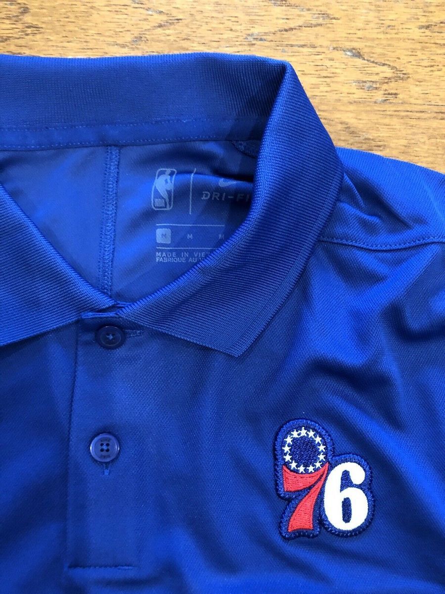 Поло Nike NBA Philadelphia 76ers Dri-FIT Royal Blue CN5912-495, M, В наявності, доставка 1-2 дні