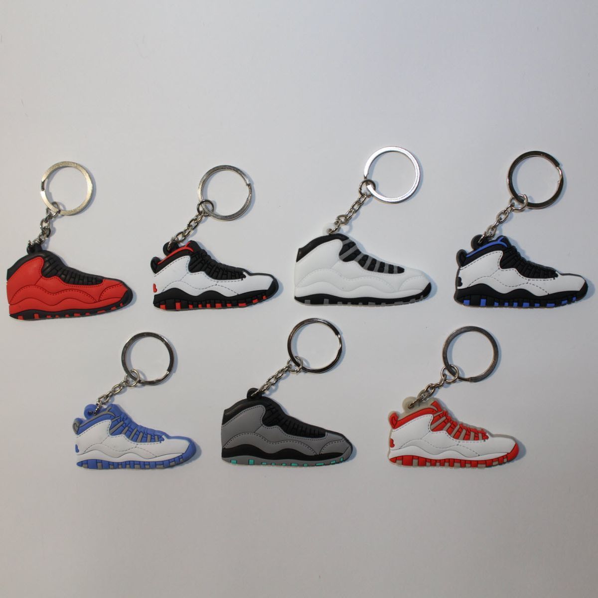 Брелок Jordan 10 Retro White Red, OneSize (універсальний), В наявності, доставка 1-2 дні