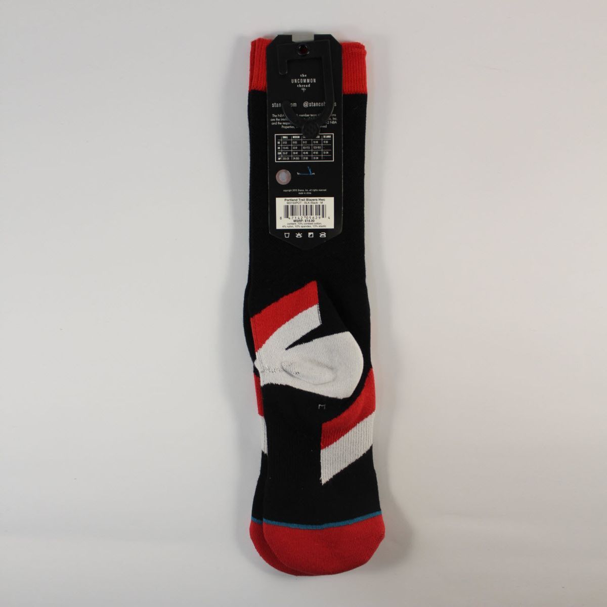 Шкарпетки унісекс Stance NBA Portland Trail Blazers HWC Crew Socks Black M3150POT-BLK, M (38-42), В наявності, доставка 1-2 дні