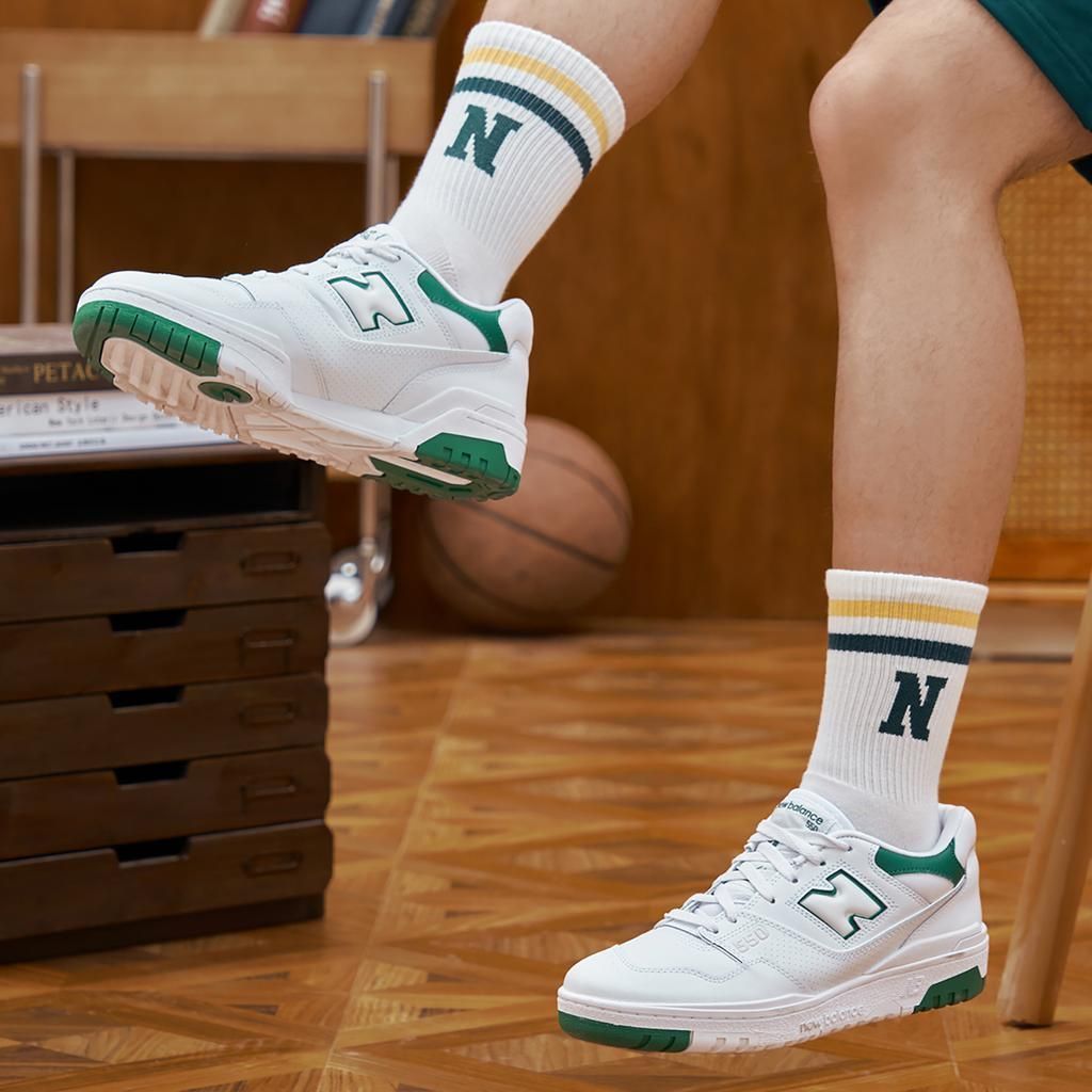 Кросівки чоловічі New Balance 550 White Green BB550SWB, 44.5, В наявності, доставка 1-2 дні