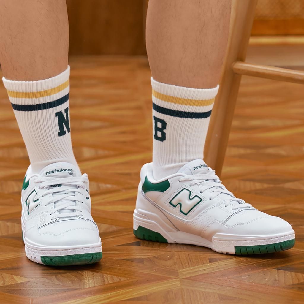 Кросівки чоловічі New Balance 550 White Green BB550SWB, 44.5, В наявності, доставка 1-2 дні