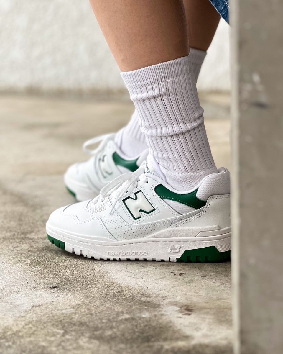 Кросівки чоловічі New Balance 550 White Green BB550SWB, 44.5, В наявності, доставка 1-2 дні
