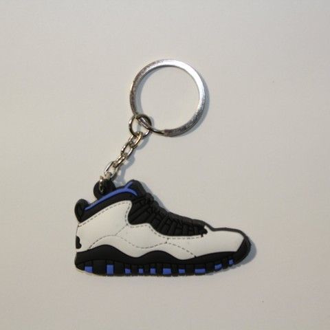 Брелок Jordan 10 Retro White Black, OneSize (універсальний), В наявності, доставка 1-2 дні