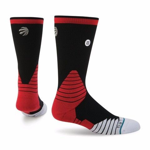 Шкарпетки баскетбольні Stance NBA Toronto Raptors Logo Crew Basketball Socks Black M559C5LCRA-GRY, M (38-42), В наявності, доставка 1-2 дні