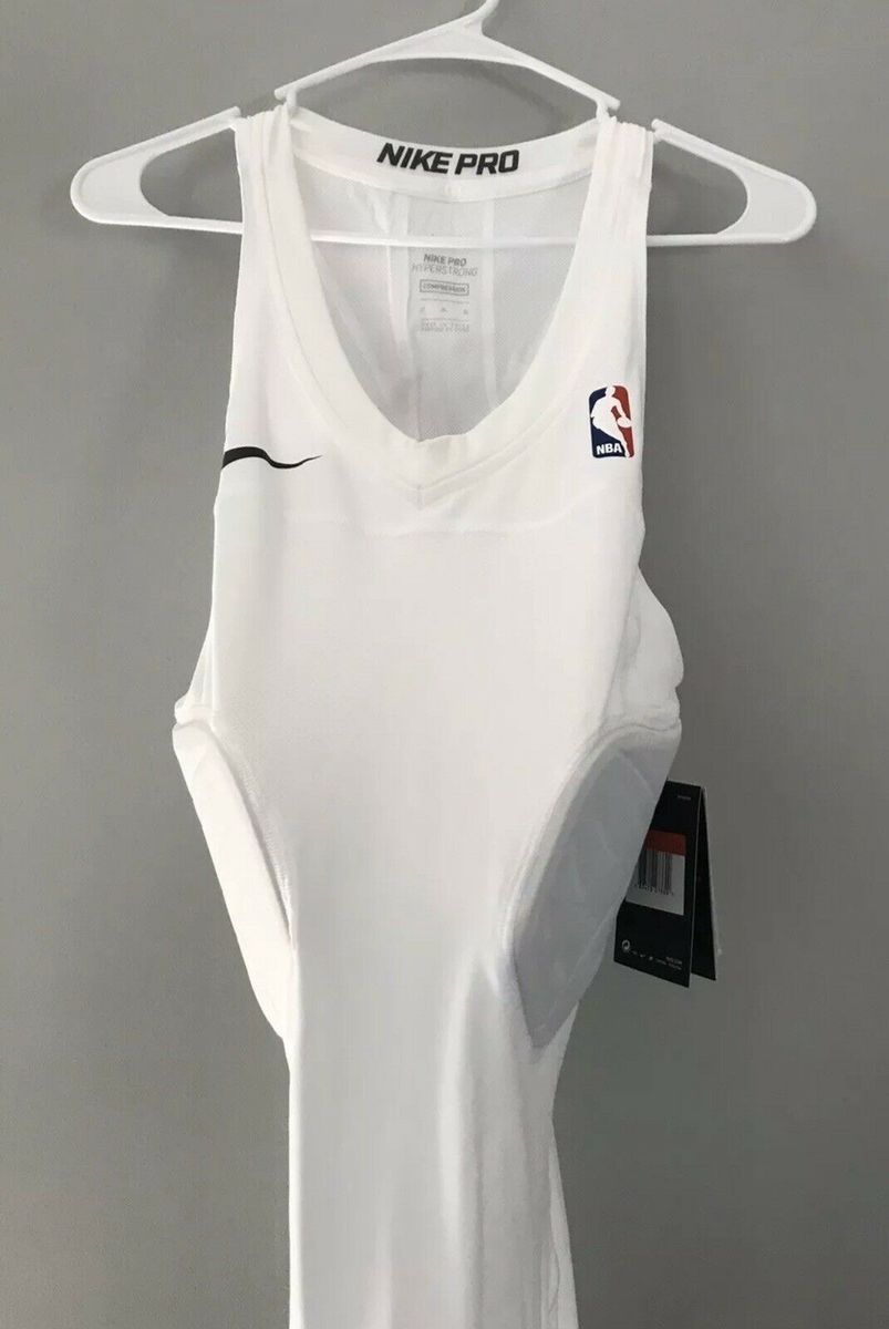 Майка компресійна з захистом Nike Pro Hyperstrong NBA Team Issued Padded Compression Basketball Tank Top White 881965-100, 3XL-T (3XL-Tall), В наявності, доставка 1-2 дні