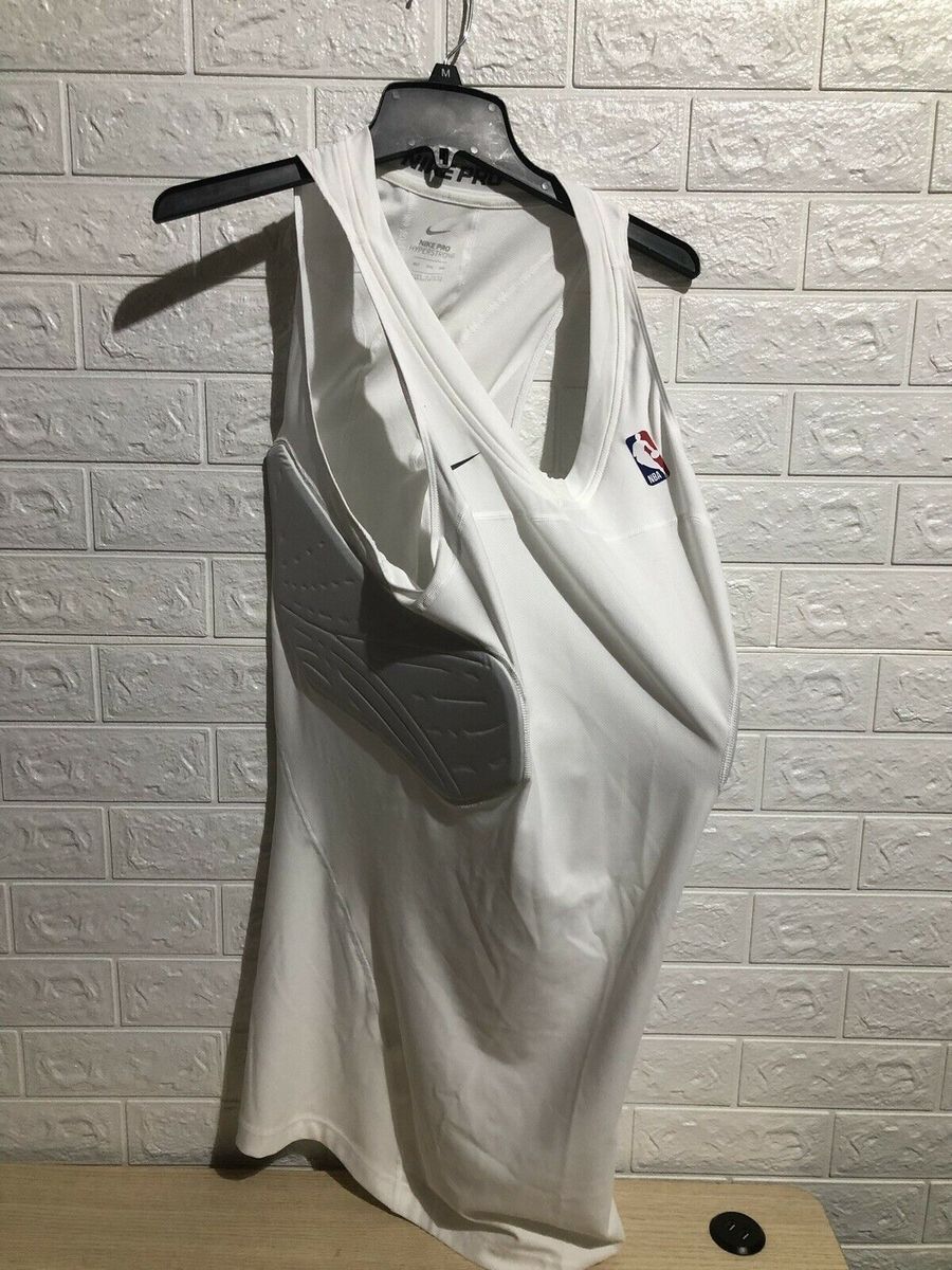 Майка компресійна з захистом Nike Pro Hyperstrong NBA Team Issued Padded Compression Basketball Tank Top White 881965-100, 3XL-T (3XL-Tall), В наявності, доставка 1-2 дні
