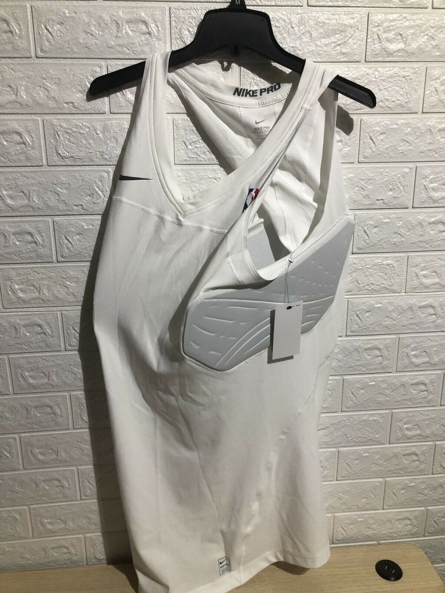 Майка компресійна з захистом Nike Pro Hyperstrong NBA Team Issued Padded Compression Basketball Tank Top White 881965-100, 3XL-T (3XL-Tall), В наявності, доставка 1-2 дні
