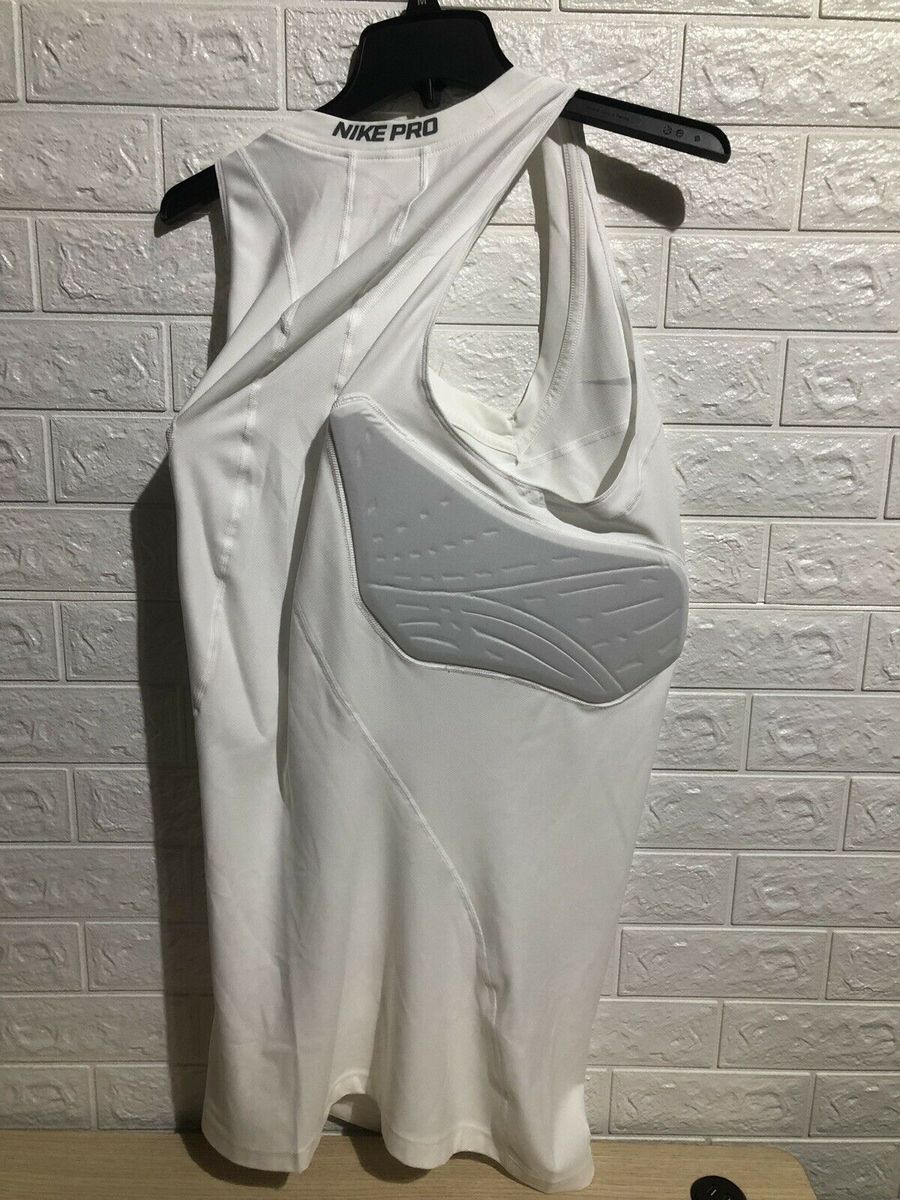 Майка компресійна з захистом Nike Pro Hyperstrong NBA Team Issued Padded Compression Basketball Tank Top White 881965-100, 3XL-T (3XL-Tall), В наявності, доставка 1-2 дні