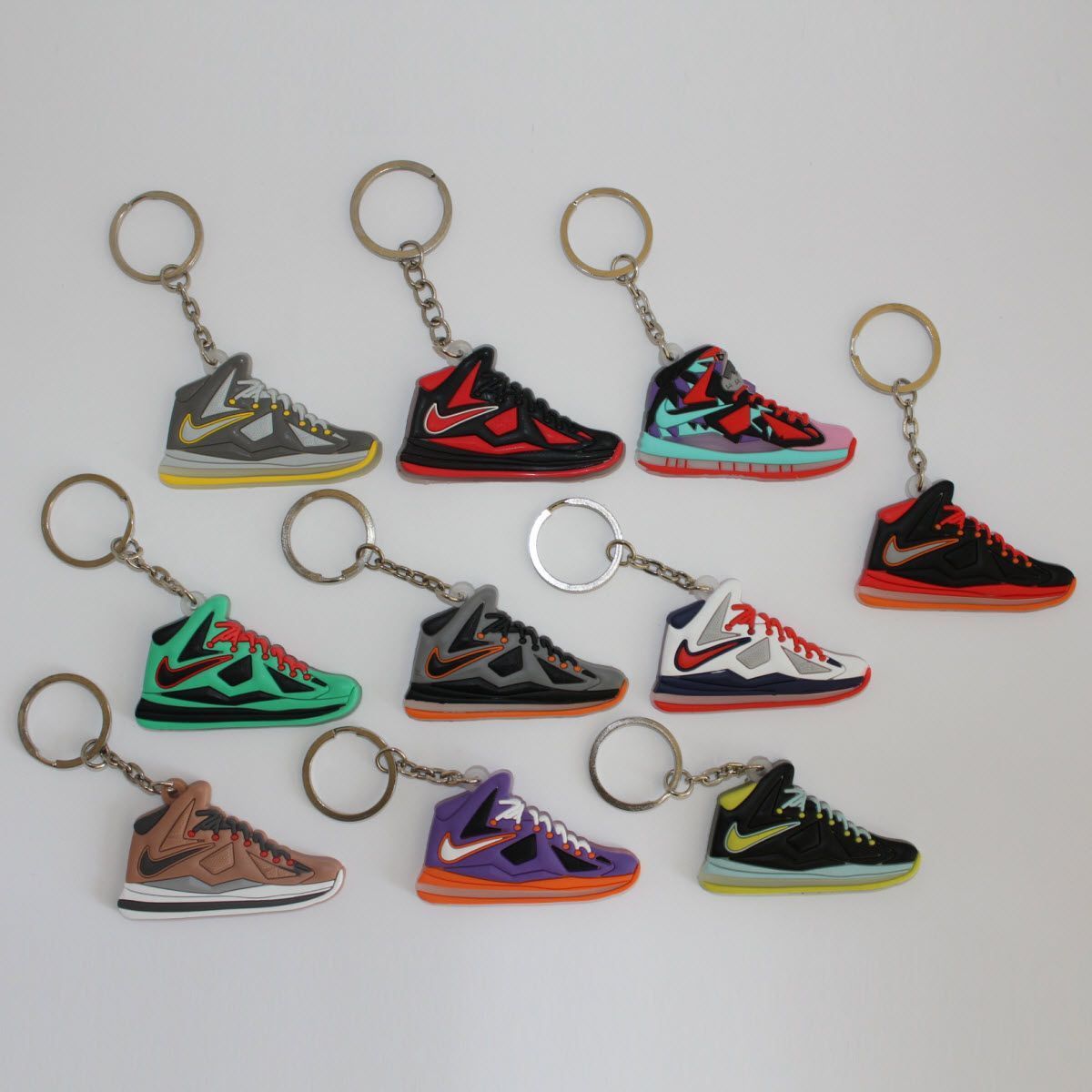 Брелок Nike Lebron X 10 Grey Yellow, OneSize (універсальний), В наявності, доставка 1-2 дні