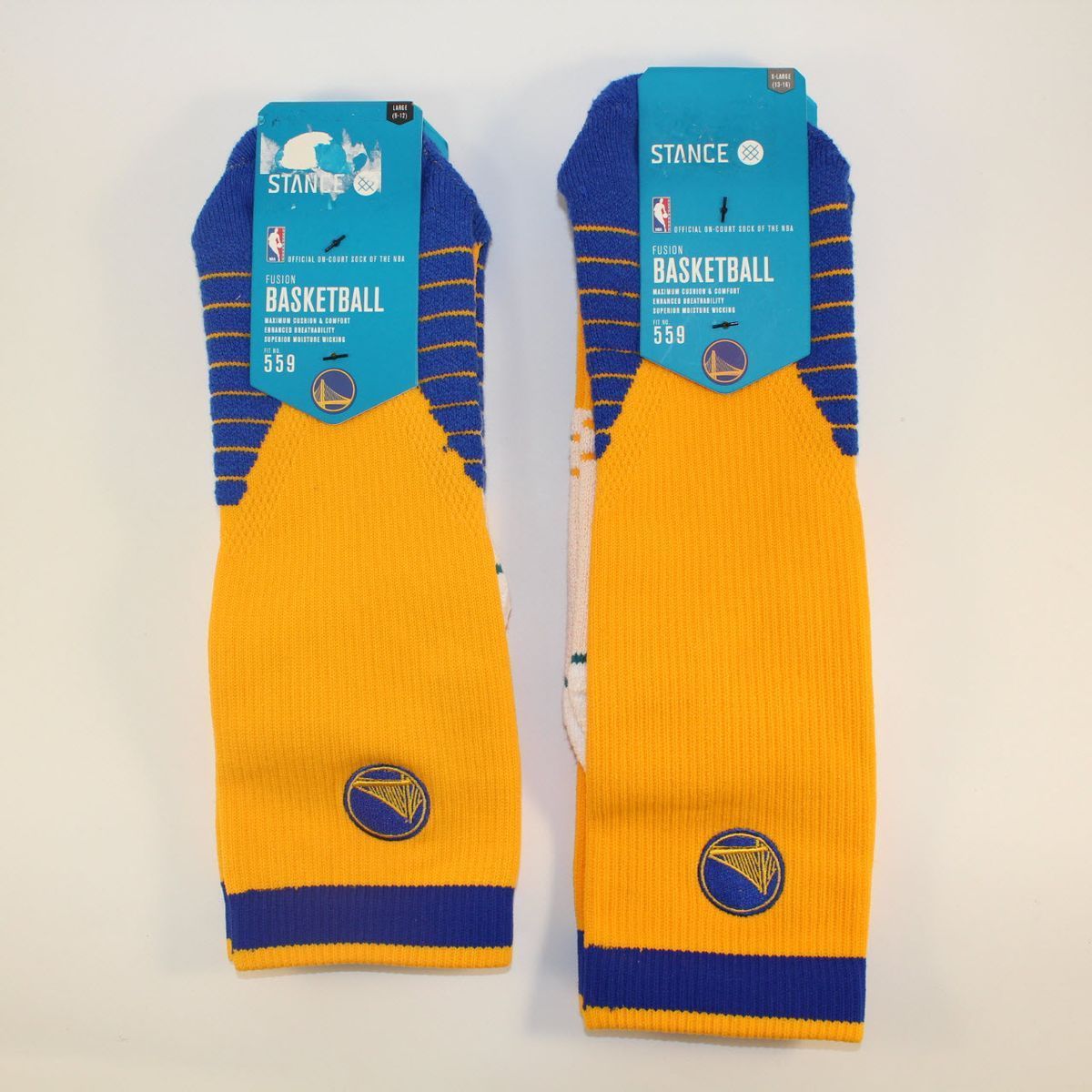 Шкарпетки баскетбольні Stance NBA Golden State Warriors Logo Crew Basketball Socks Yellow M559C5LCWA-YEL, XL (46-50), В наявності, доставка 1-2 дні