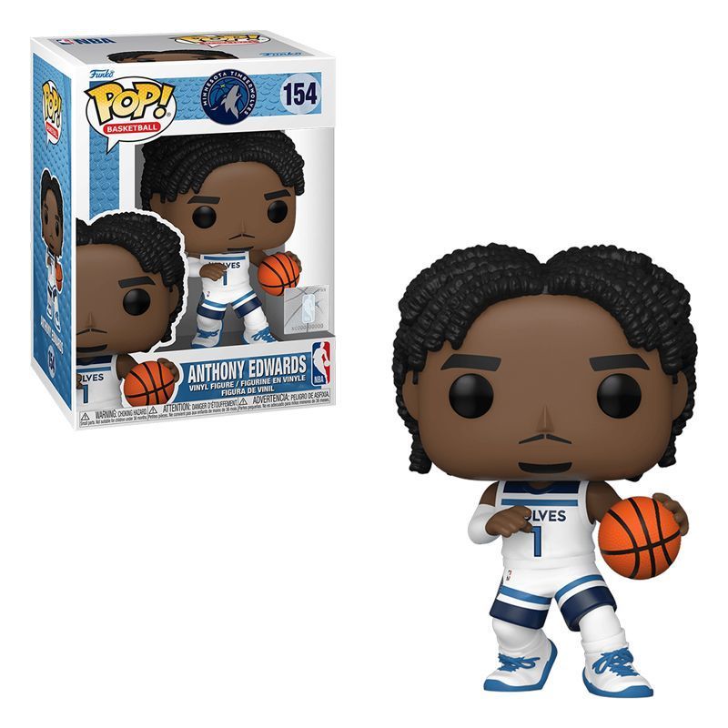 Колекційна фігурка Funko Pop NBA Anthony Edwards #154 - Minnesota Timberwolves White (65794), 4'' (10 см), В наявності, доставка 1-2 дні