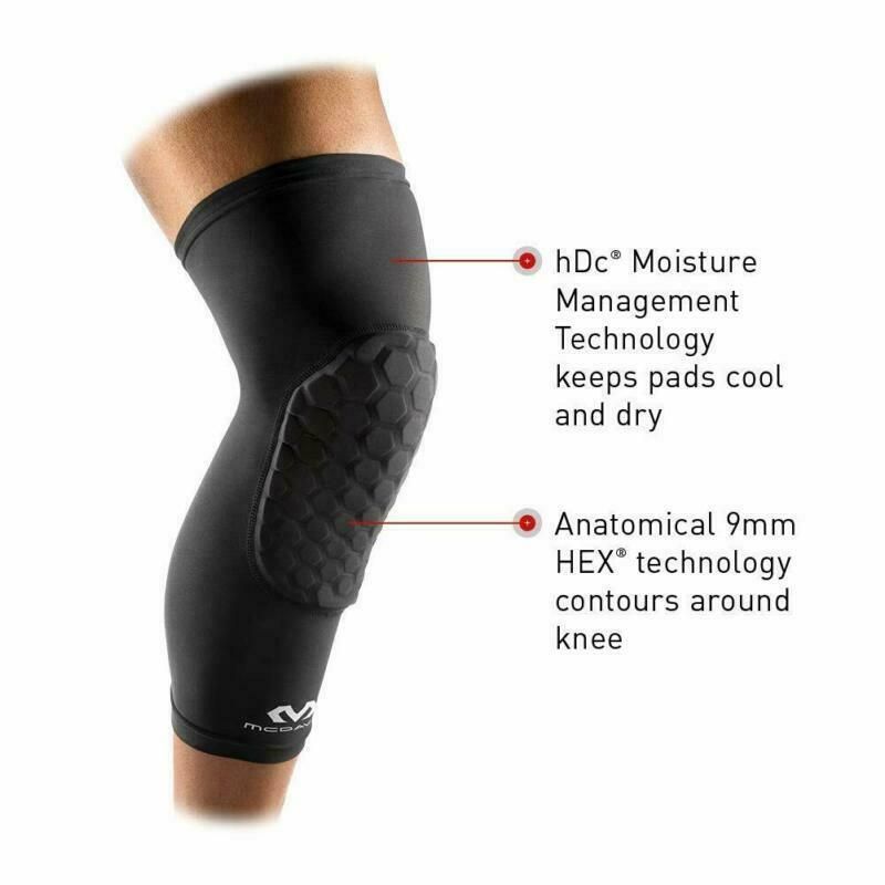 Наколінники баскетбольні McDavid 6446 HEX Leg Sleeves White (пара), S, В наявності, доставка 1-2 дні
