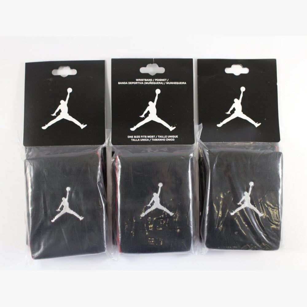 Напульсники Jordan Jumpman Wristbands Black Red (пара) 619352-010, OneSize (універсальний), В наявності, доставка 1-2 дні