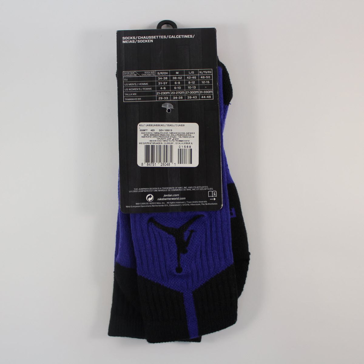Шкарпетки баскетбольні Jordan Dri-Fit Crew Basketball Socks Purple 530977-423, XL (46-50), В наявності, доставка 1-2 дні