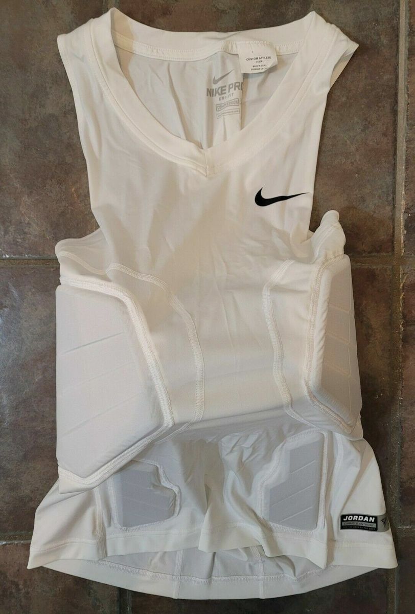 Майка компресійна з захистом Nike Jordan Pro Hyperstrong Carmelo Anthony PE CUSTOM Padded Compression Tank Top White AA0800-100, XL, В наявності, доставка 1-2 дні