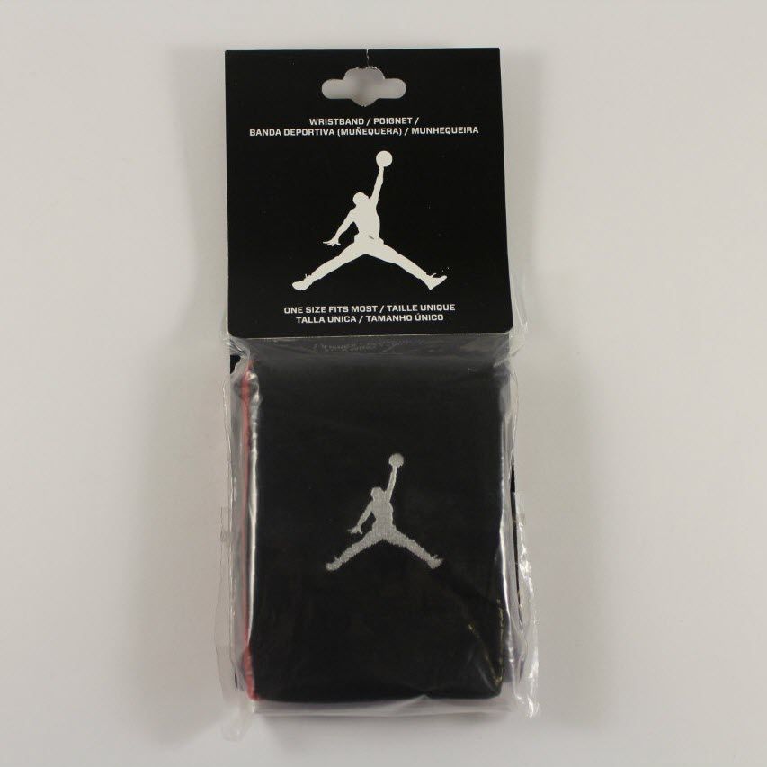 Напульсники Jordan Jumpman Wristbands Black Red (пара) 619352-010, OneSize (універсальний), В наявності, доставка 1-2 дні