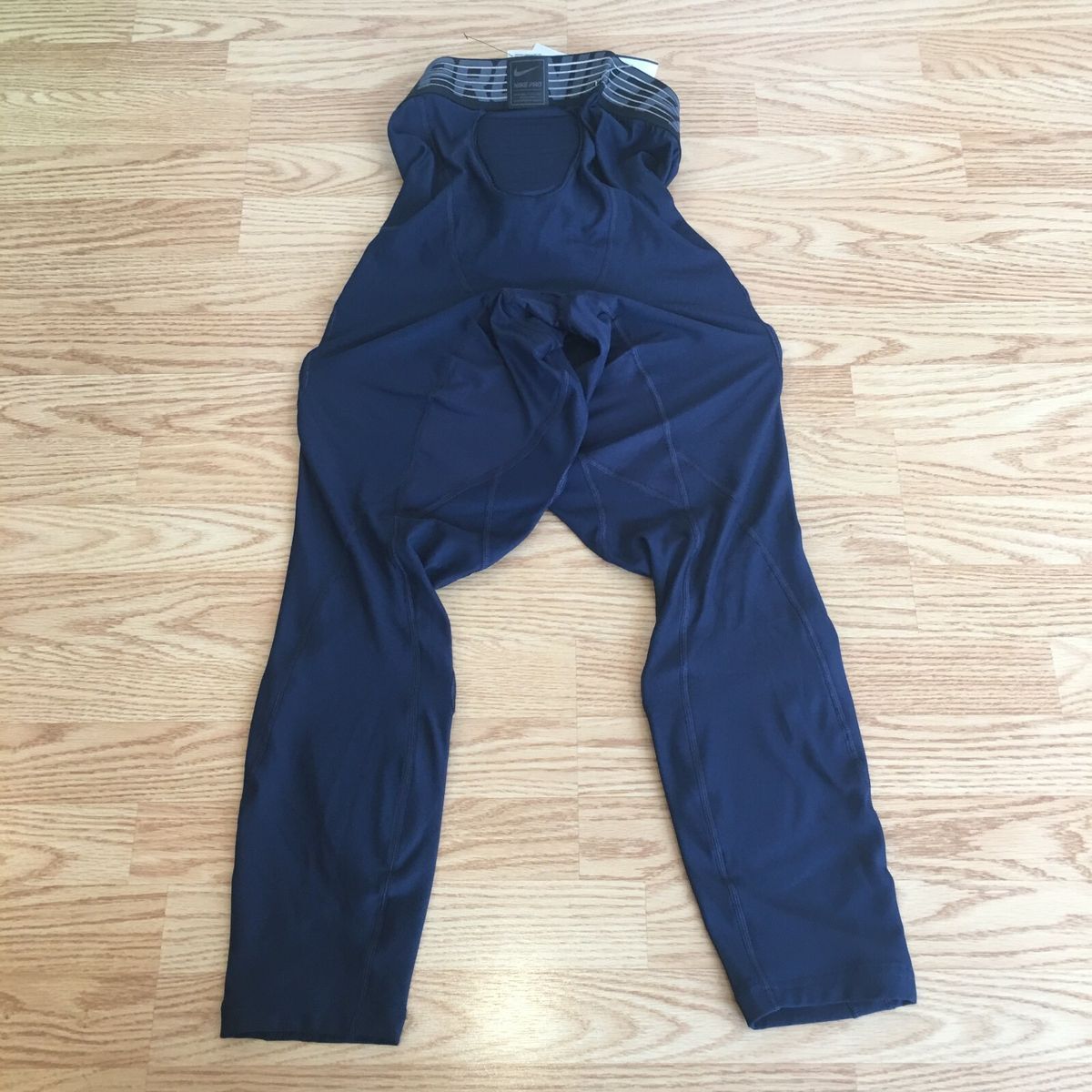 Лосіни компресійні з захистом Nike Pro Hyperstrong NBA Basketball Compression Padded 3/4 Pants Navy 881963-419, 3XL, В наявності, доставка 1-2 дні