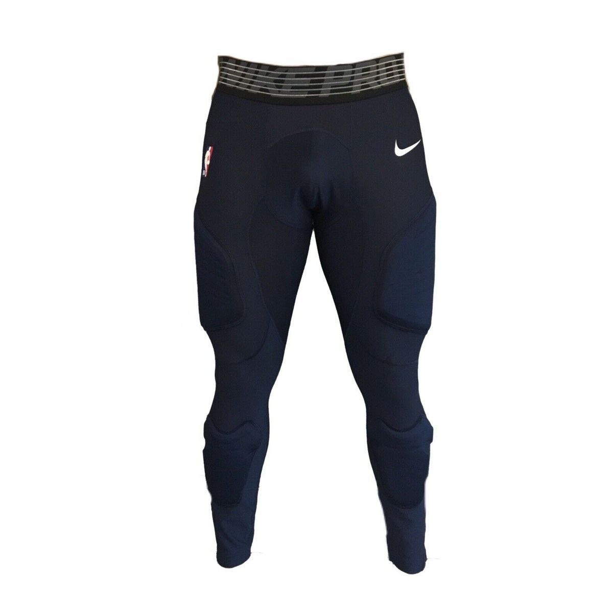 Лосіни компресійні з захистом Nike Pro Hyperstrong NBA Basketball Compression Padded 3/4 Pants Navy 881963-419, 3XL, В наявності, доставка 1-2 дні